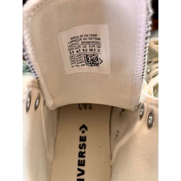 Converse Chuck Taylor 70 Hi Patent Leather Sz W 8.5- M 6.5 Unisex Mint Green - Picture 9 of 10